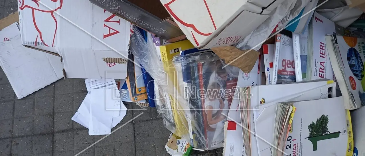 Scatoloni di testi scolastici destinati al macero, ecco dove finiscono i soldi delle famiglie