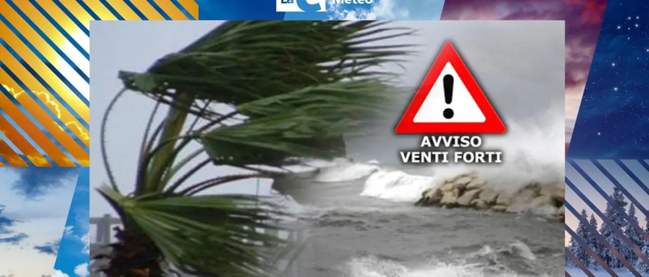 Forti venti di burrasca sulla Calabria: attese oggi raffiche anche oltre i 100 chilometri orari