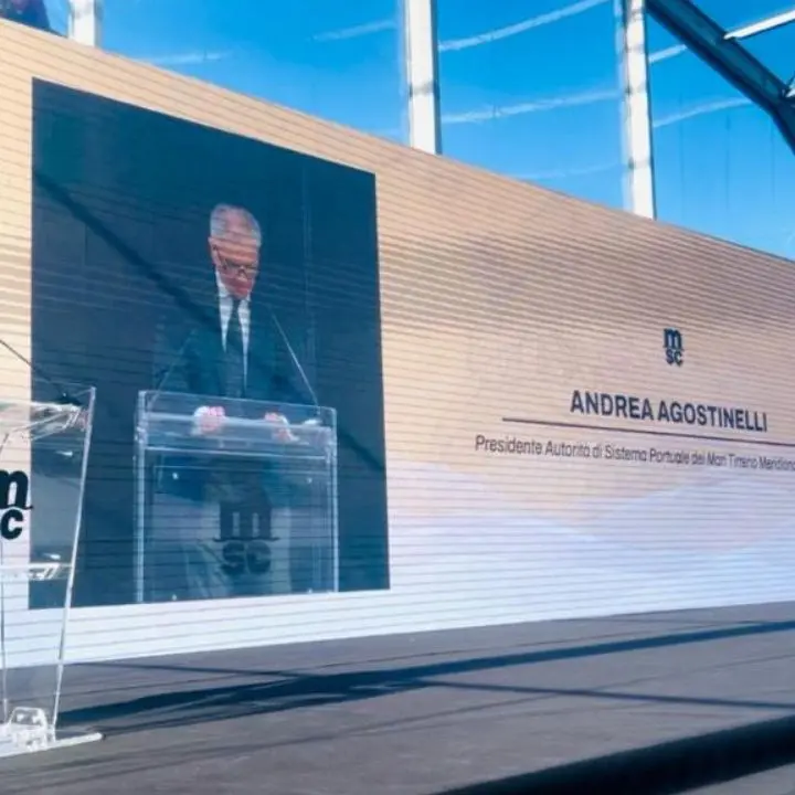 Inaugurata la nuova nave Msc al porto di Gioia, Agostinelli: «La più importante cerimonia marinaresca mai svolta»