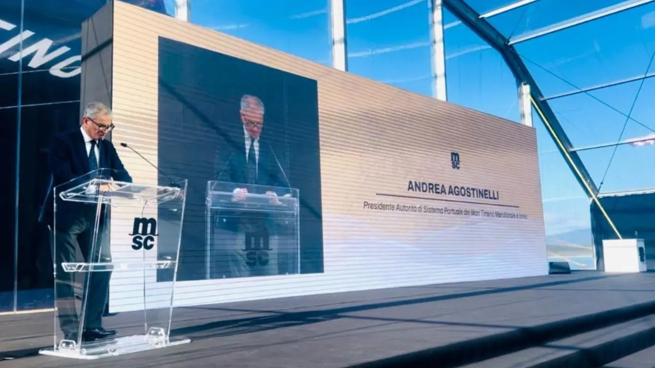 Inaugurata la nuova nave Msc al porto di Gioia, Agostinelli: «La più importante cerimonia marinaresca mai svolta»