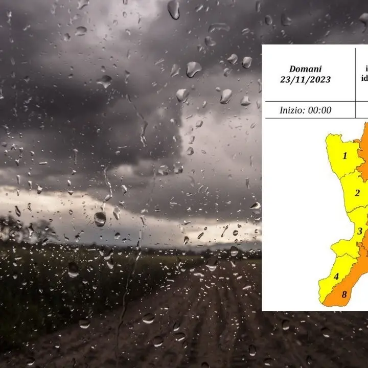 Spallata del maltempo alla Calabria, da mezzanotte allerta arancione su tutta la fascia jonica: attesi nubifragi e vento forte