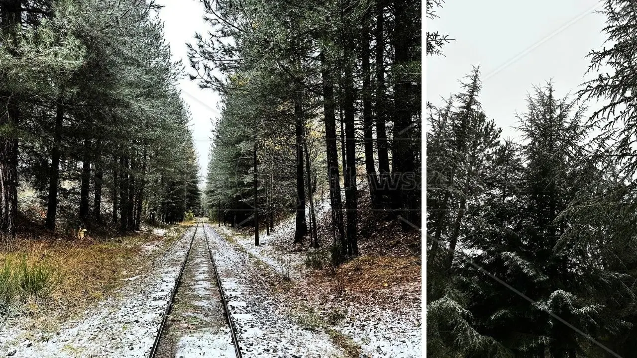 Prima neve in Calabria, i fiocchi imbiancano le vette della Sila e il Pollino: ecco le immagini