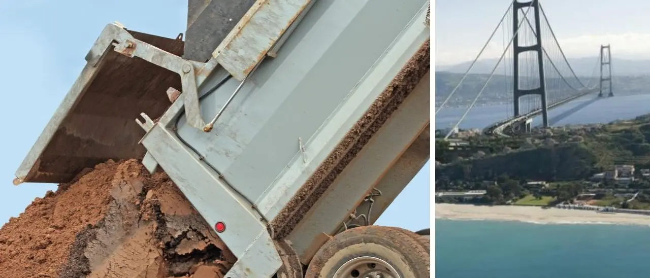Ponte sullo Stretto: 2,5 milioni di metri cubi di terra da riversare in 4 discariche calabresi: ecco dove