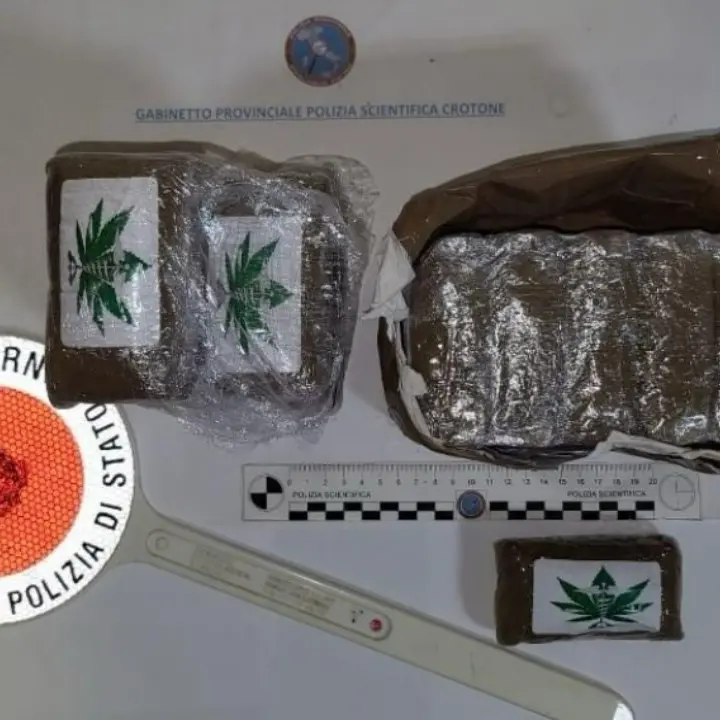 Spaccio a Crotone, blitz nel quartiere Fondo Gesù: due arresti e sequestro di 2,3 chili di droga
