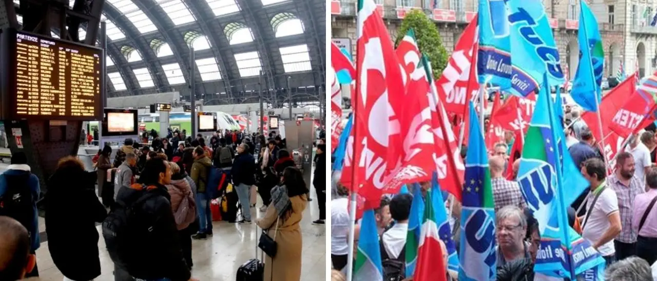 Scioperi, nuovo stop dei treni e mobilitazione di Cgil e Uil al Sud: in Calabria manifestazioni in tre città