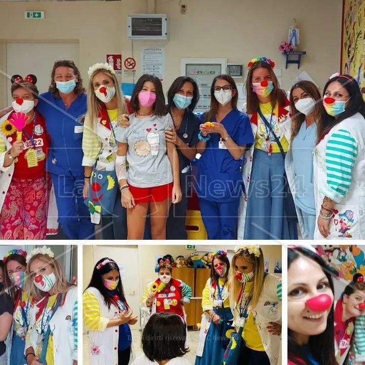 Nasi rossi d’amore, i clown volontari di nuovo in corsia per i bimbi ricoverati a Vibo Valentia