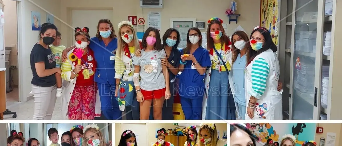 Nasi rossi d’amore, i clown volontari di nuovo in corsia per i bimbi ricoverati a Vibo Valentia