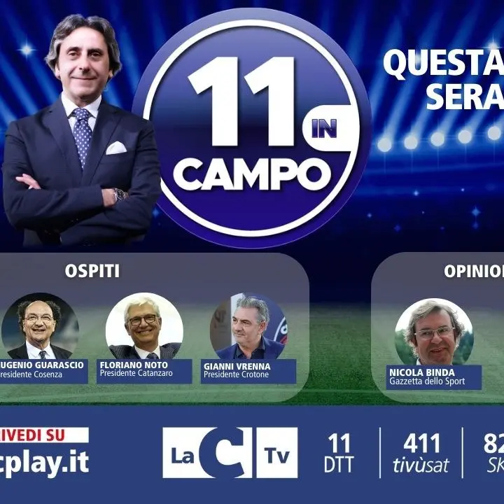 I presidenti delle squadre professionistiche calabresi ospiti della prima puntata di “11 in campo”