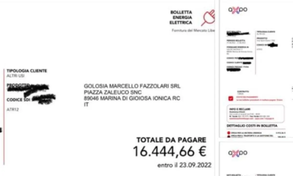 Caro energia, lo sfogo sui social di un imprenditore della Locride: «Bolletta da 40mila euro. Sarà dura resistere»