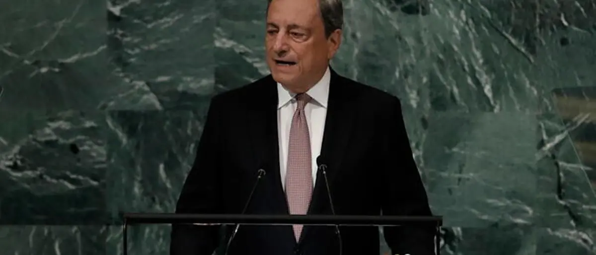Draghi all’Onu: «Aiutare l’Ucraina unica scelta coerente con i nostri ideali, avanti con le sanzioni alla Russia»