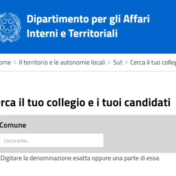 Elezioni politiche 2022, sul sito del Viminale attivata la funzione “Cerca il tuo collegio e i tuoi candidati”