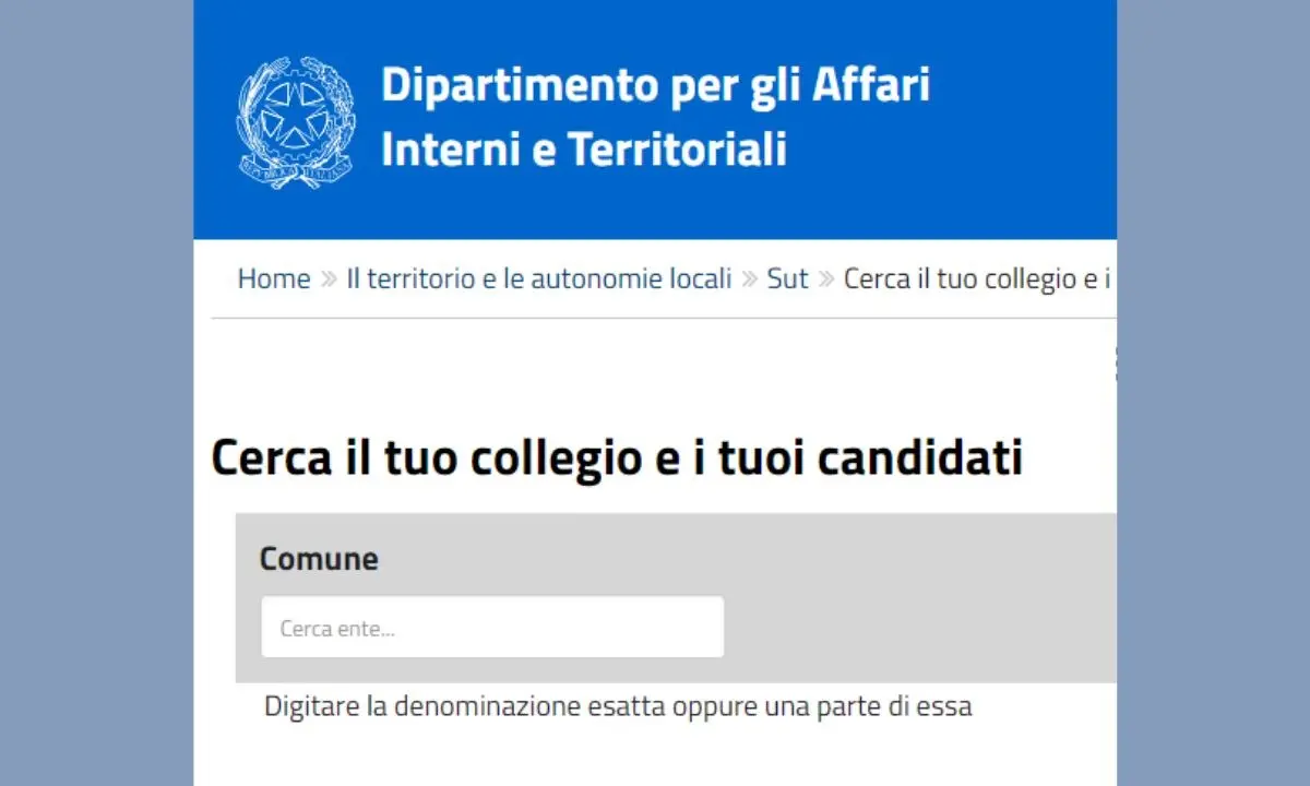 Elezioni politiche 2022, sul sito del Viminale attivata la funzione “Cerca il tuo collegio e i tuoi candidati”