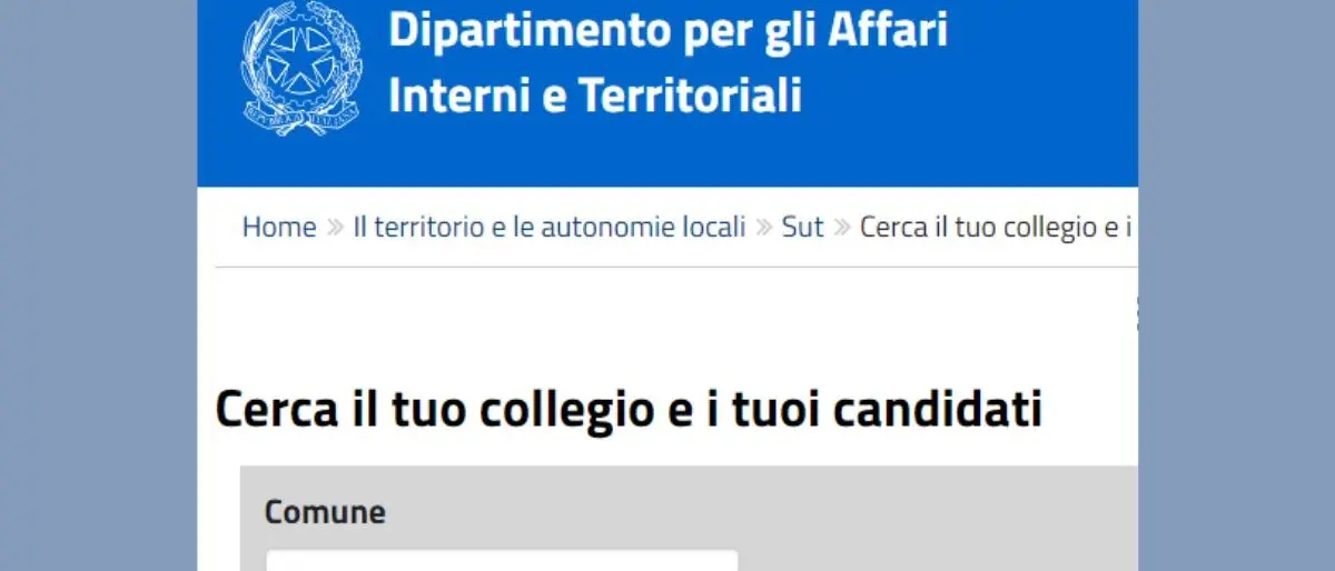 Elezioni politiche 2022, sul sito del Viminale attivata la funzione “Cerca il tuo collegio e i tuoi candidati”