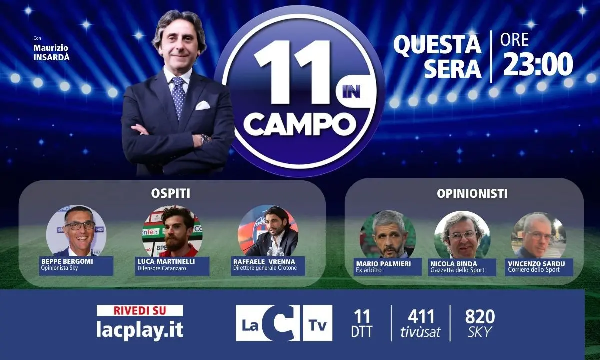 Bergomi, Martinelli e Vrenna, gli ospiti della seconda puntata di “11 in campo” su LaC Tv