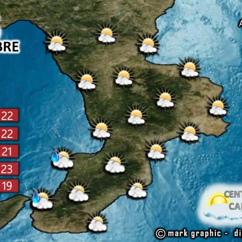 Meteo, in Calabria fine settimana con temperature miti e tempo in progressivo miglioramento