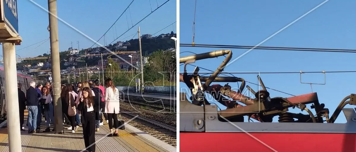 Guasto elettrico al Frecciargento Sibari-Bolzano, paura tra i passeggeri e treno fermo alla stazione di Scalea
