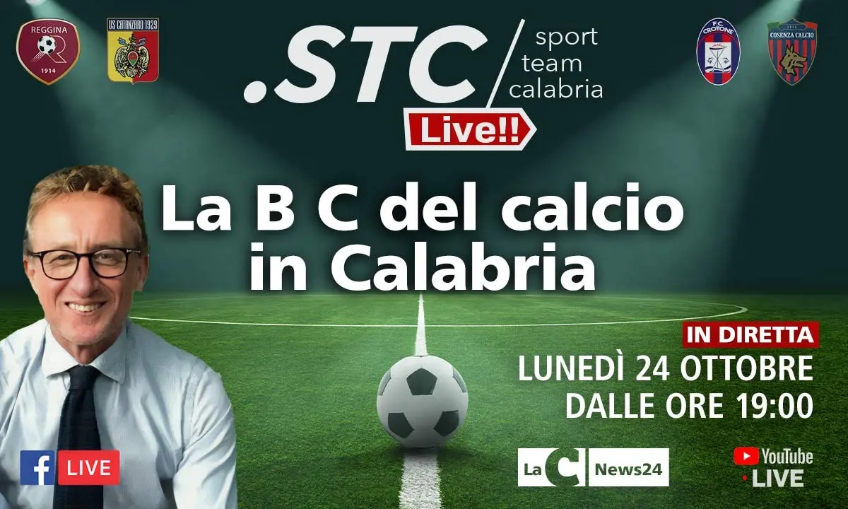 La B C del calcio in Calabria, appuntamento in diretta su LaC News24