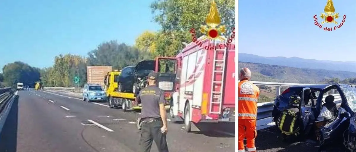 Incidente sull’A2 nel Vibonese, 2 auto coinvolte: delle quattro persone ferite una è stata trasferita in elisoccorso