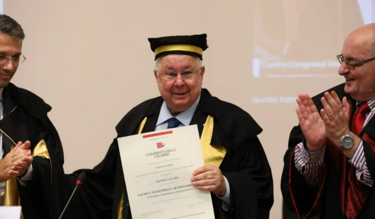 All'imprenditore vibonese Pippo Callipo l'Unical conferisce la laurea honoris causa