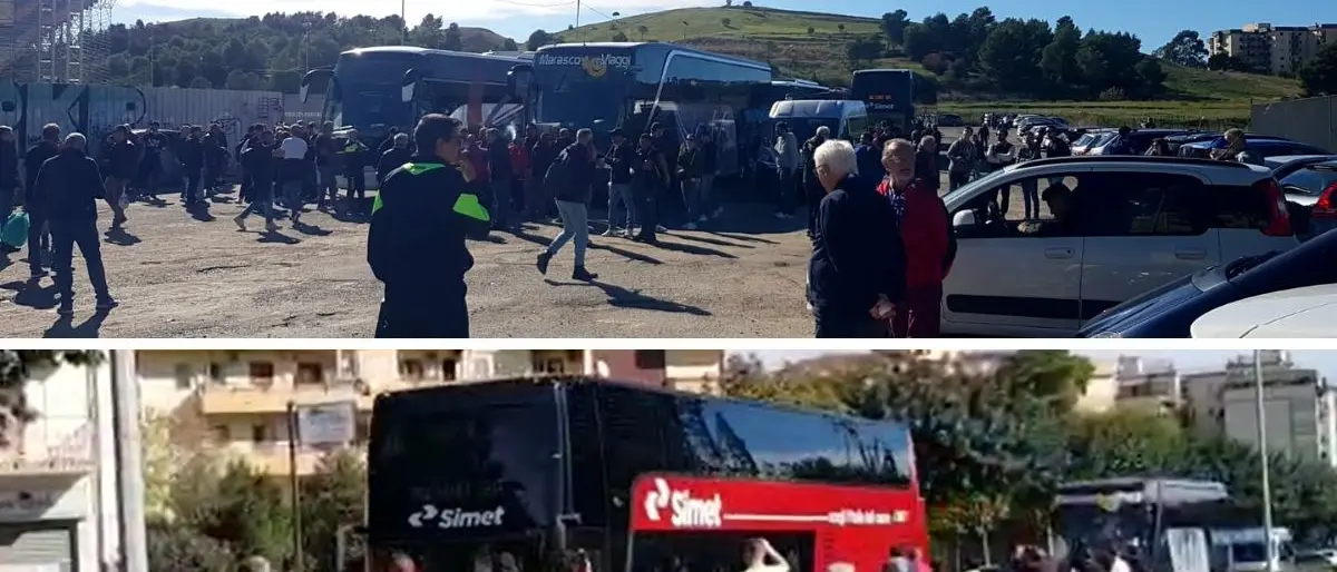 Crotone, la carica dei mille tifosi partiti per il Ceravolo: il derby con il Catanzaro è già iniziato