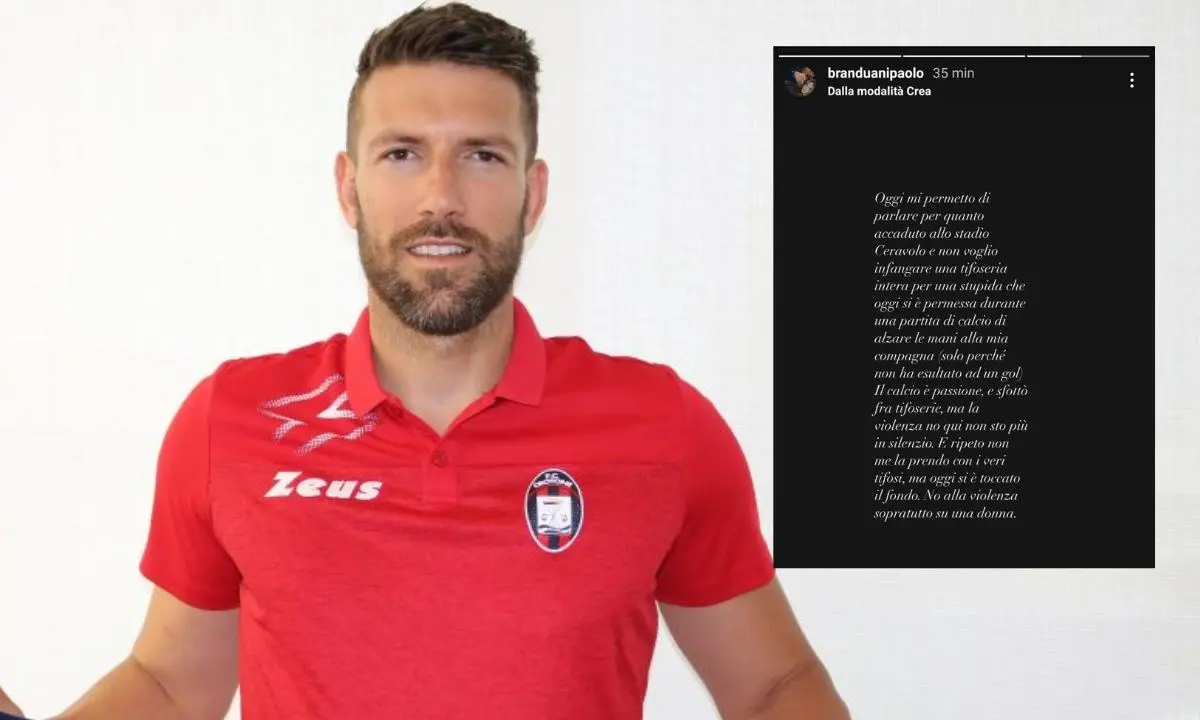 Catanzaro-Crotone, il portiere dei pitagorici Branduani: «Al Ceravolo aggredita la mia compagna»
