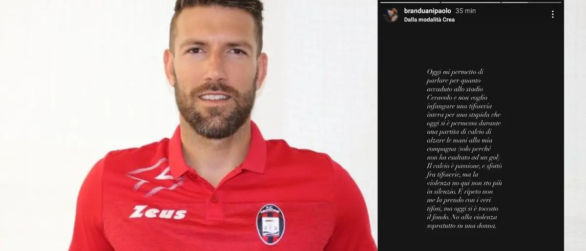 Catanzaro-Crotone, il portiere dei pitagorici Branduani: «Al Ceravolo aggredita la mia compagna»