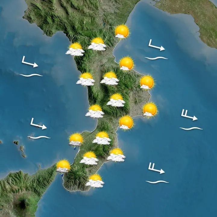 Il maltempo in Calabria dura un fine settimana, dall’8 novembre torna il sole con temperature tra 16 e 20 gradi