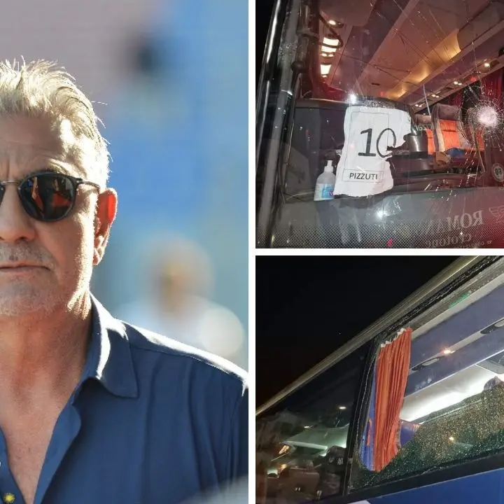 Sassaiola contro il bus dei tifosi del Crotone, Vrenna: «Vergogna. A bordo donne e bambini»