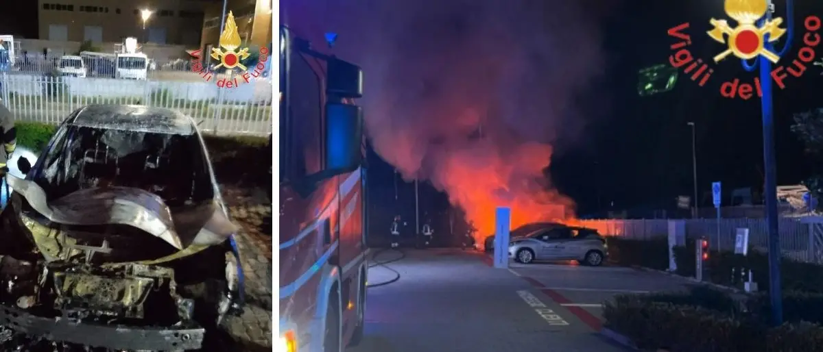 Incendio concessionaria Catanzaro, il rogo è doloso: le videocamere inquadrano il presunto autore