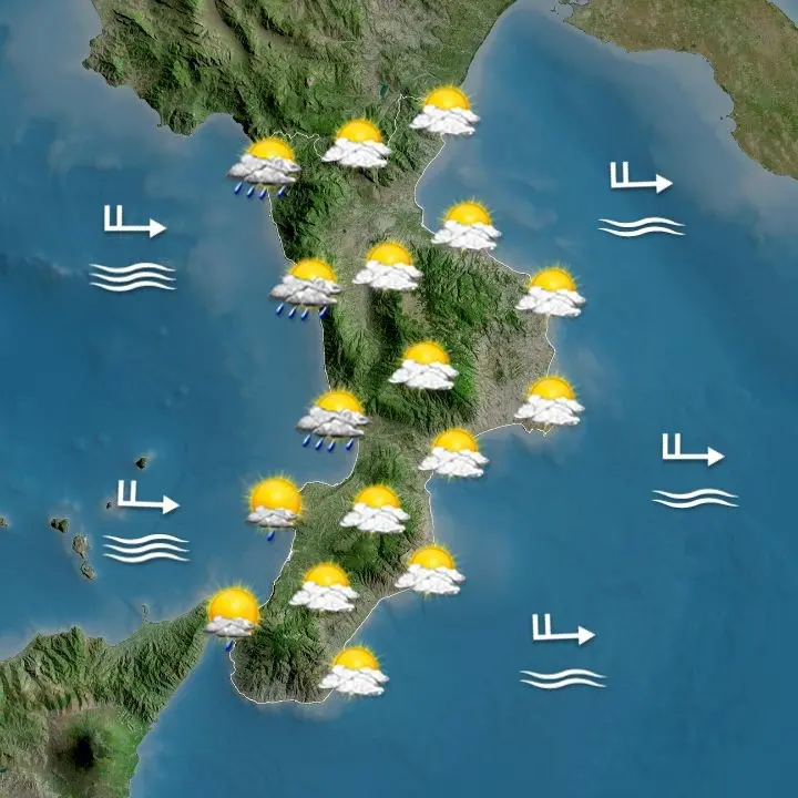Temporali e piogge intense in Calabria, allerta meteo sulla costa tirrenica nel Catanzarese e nel Cosentino