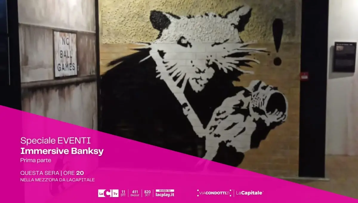 The world of Banksy, la immersive experience nel cuore della Stazione Tiburtina questa sera su LaC