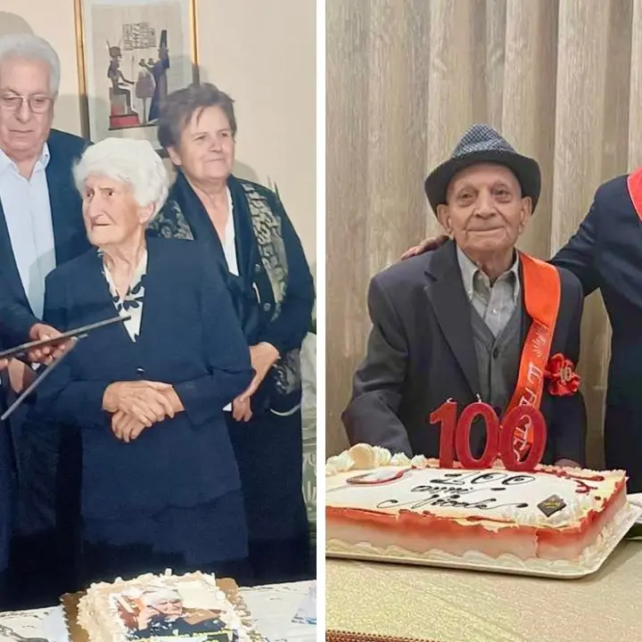 Duecento anni in due, giornata da record ad Acri: grande festa per i nonnini Assunta e Nicola