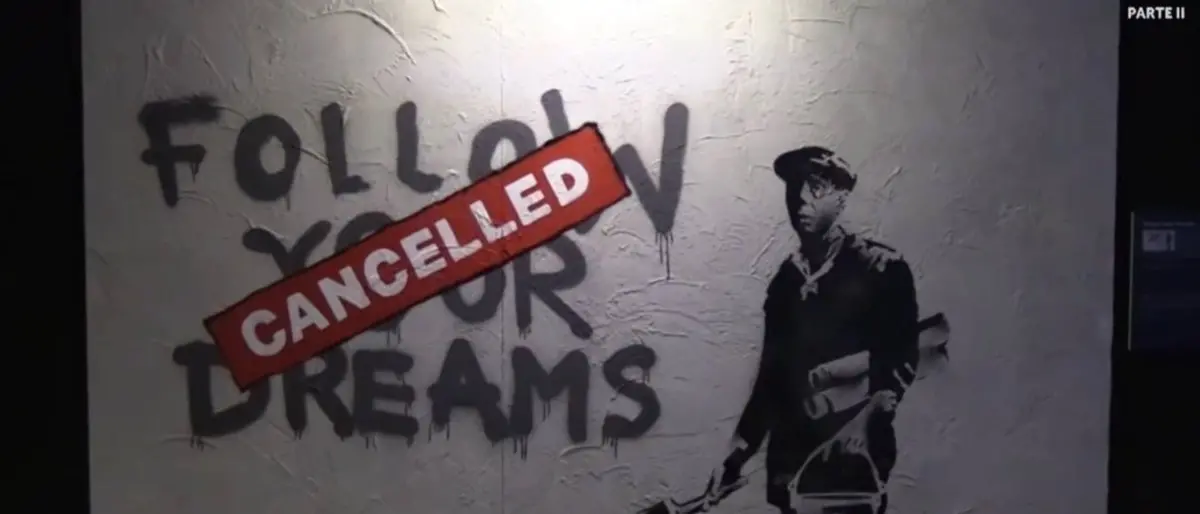 The world of Banksy, nella galleria della stazione Tiburtina di Roma la mostra dedicata allo street artist inglese