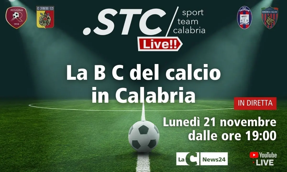 Torna l’appuntamento con La B C del calcio calabrese: alle 19 su LaC News24