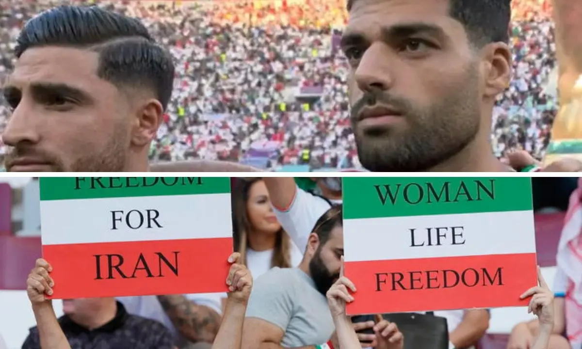 Mondiali, i calciatori dell’Iran non cantano l’inno nazionale: la protesta contro il regime di Teheran