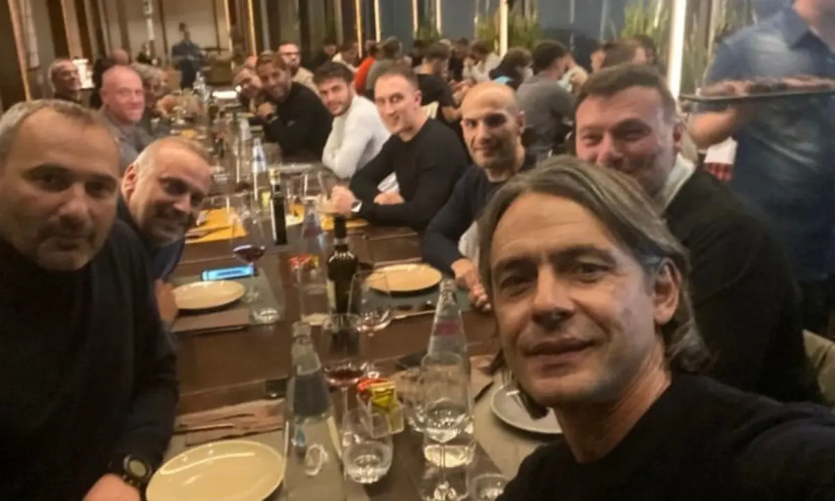 Reggina, Inzaghi a cena con staff e dirigenti. Poi racconta: «Ecco quando ho capito di essere nel posto giusto»