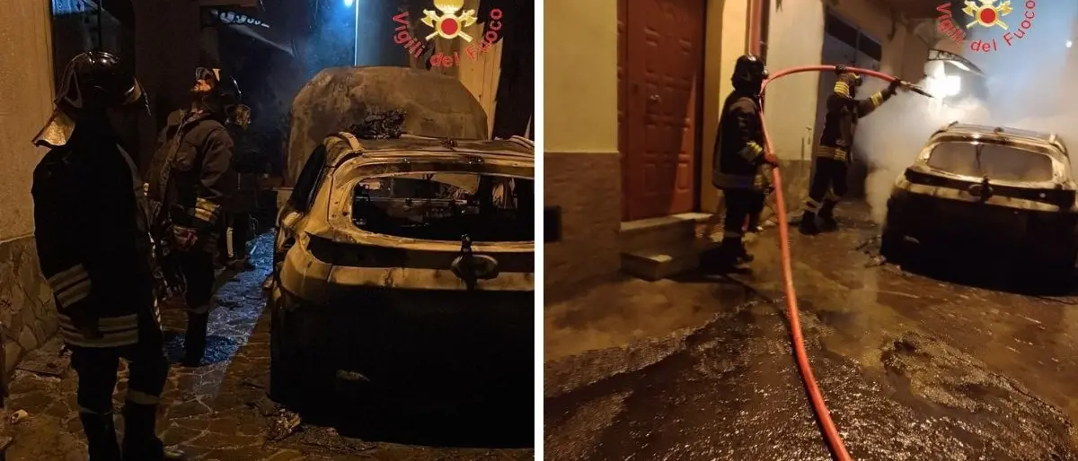 Incendio distrugge l’auto del vicesindaco di Vallefiorita, indagini in corso dei carabinieri