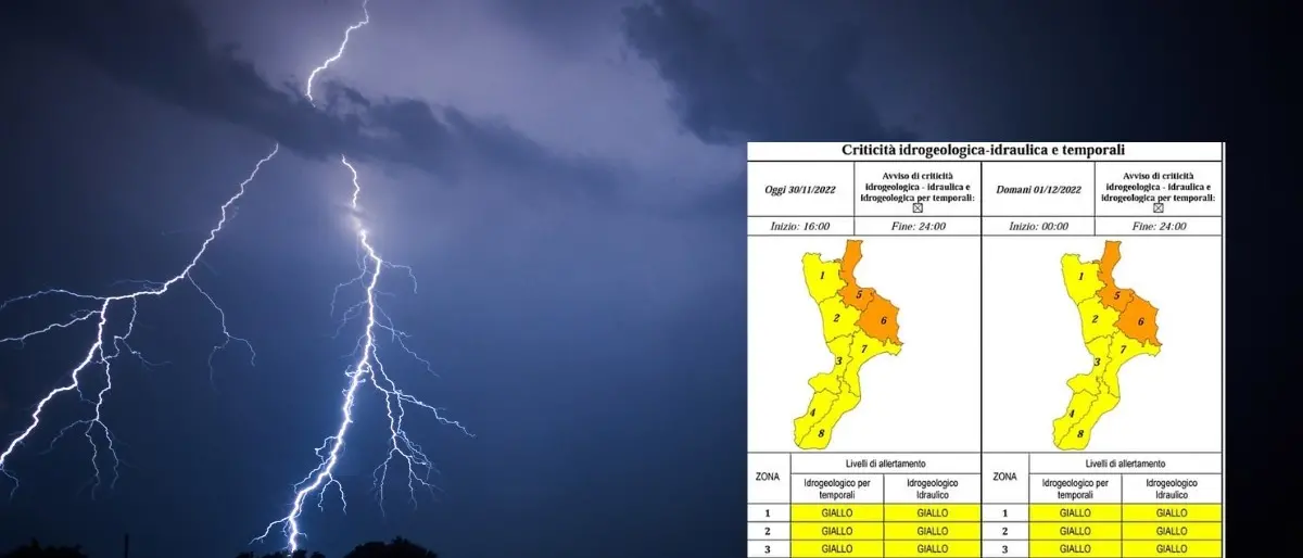 Meteo, la Calabria stretta nella morsa del maltempo: le previsioni per l’1 e il 2 dicembre