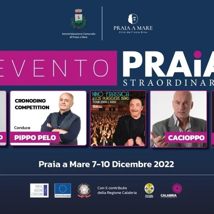 Eventi, nei prossimi giorni sarà Praia Straordinaria con un calendario ricco di eventi