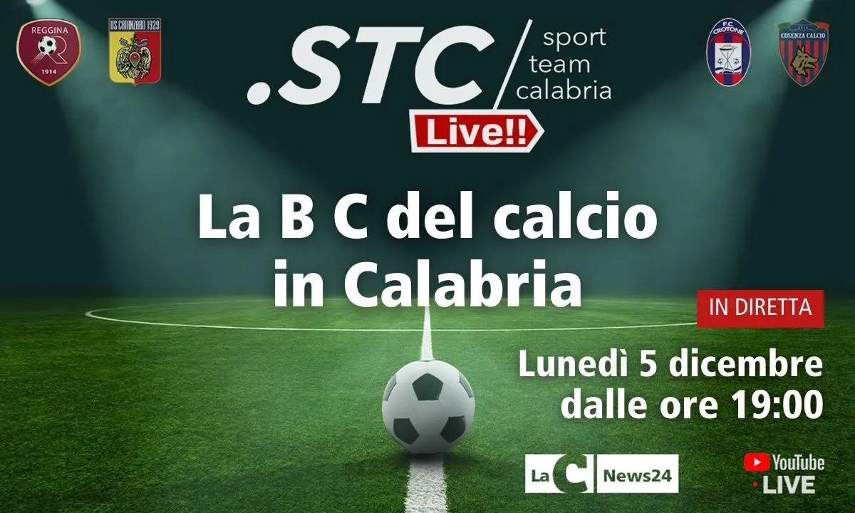 Torna La b c del calcio calabrese, appuntamento alle 19 su LaC News24