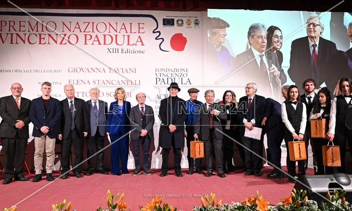 Acri, cala il sipario sulla tredicesima edizione del Premio nazionale “Vincenzo Padula”