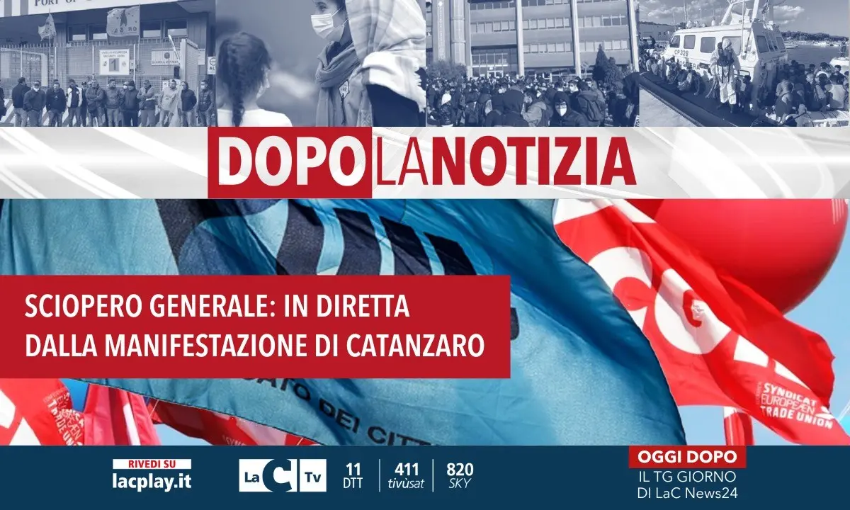 Lavoratori in piazza contro la manovra finanziaria, a Dopo la Notizia la diretta dalla manifestazione di Catanzaro