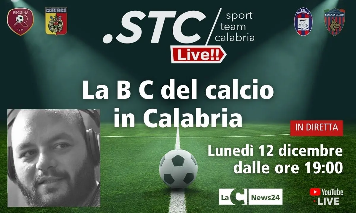 Torna l’appuntamento con La B C del calcio calabrese: alle 19 su LaC News24