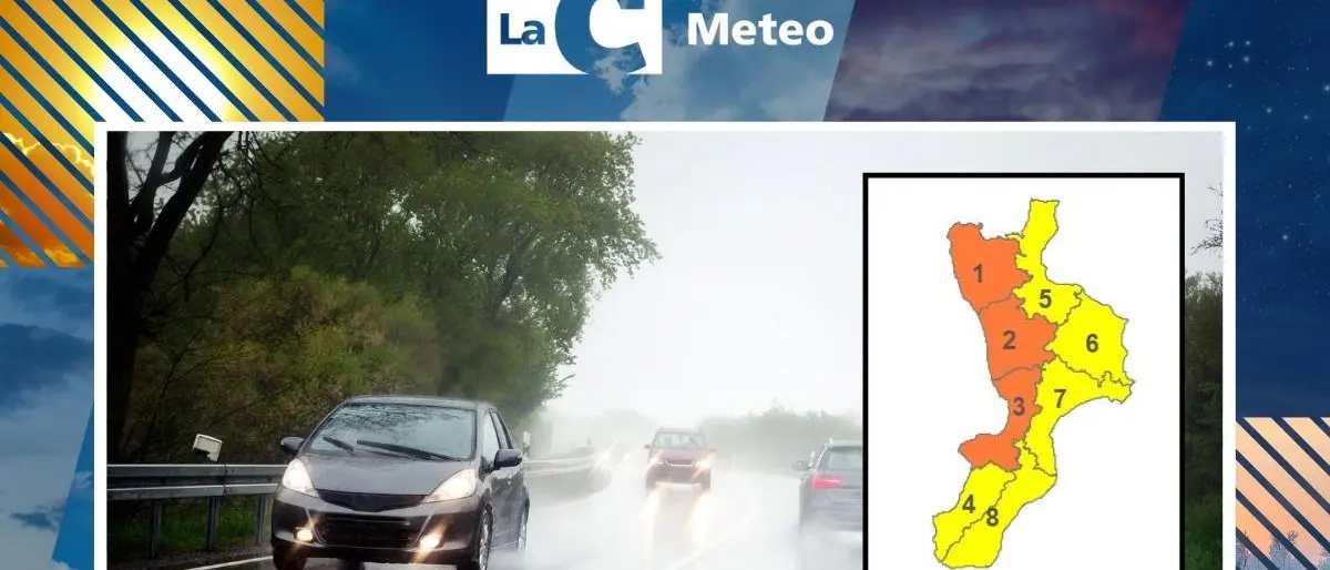 Maltempo Calabria, il 14 dicembre allerta arancione sul Tirreno dal Cosentino al Vibonese