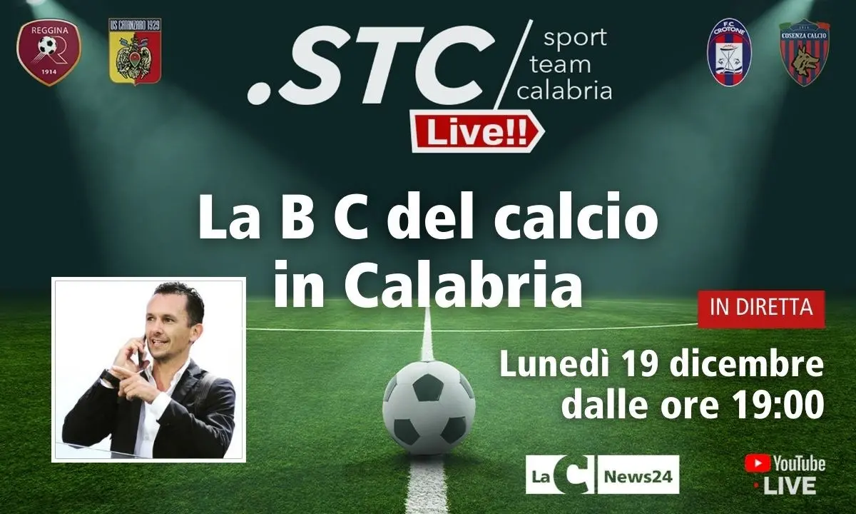 Torna l’appuntamento con La B C del calcio calabrese: alle 19 su LaC News24