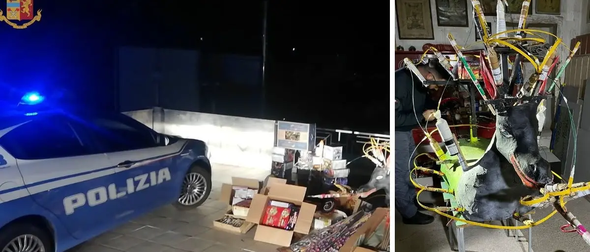 Nicotera, teneva oltre 2 quintali di botti illegali nel garage: denunciato