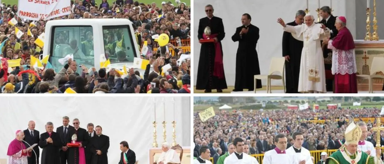Quando Papa Ratzinger venne in Calabria ed esortò a non arrendersi: «Non cedete al pessimismo»