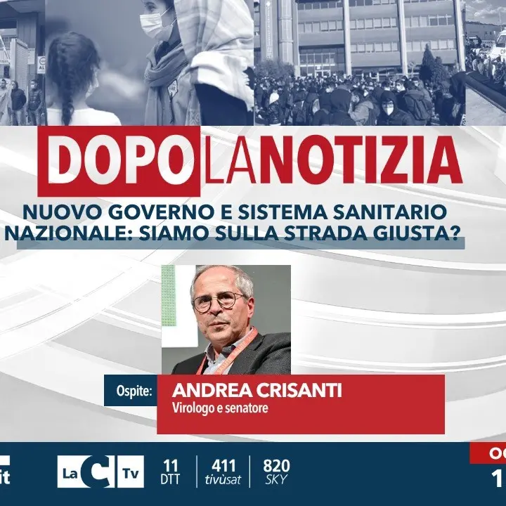 Il virologo Andrea Crisanti ospite della nuova puntata di Dopo la notizia, alle 14.30 su LaC Tv