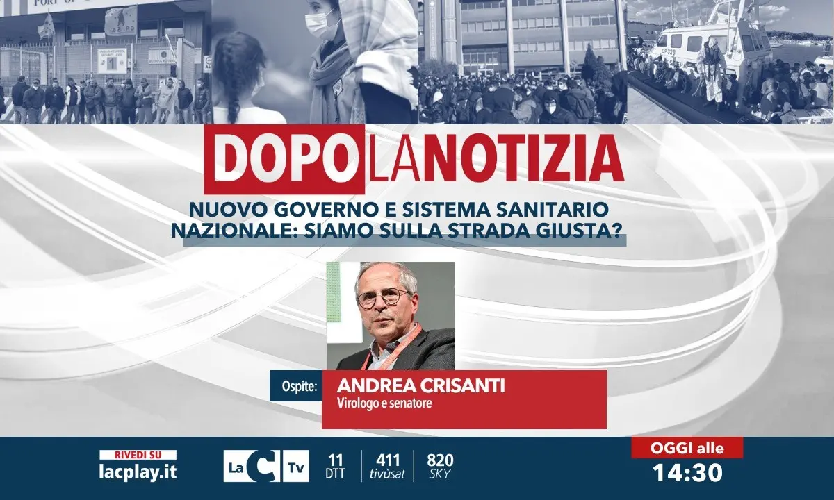 Il virologo Andrea Crisanti ospite della nuova puntata di Dopo la notizia, alle 14.30 su LaC Tv