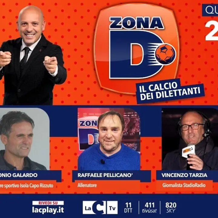 L’allenatore Pellicanò, il ds Galardo e il giornalista Tarzia ospiti di Zona D: questa sera su LaC Tv